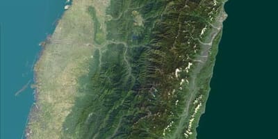 नक्शे के साथ ताइवान उपग्रह