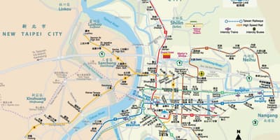 ताइवान एमआरटी स्टेशन का नक्शा