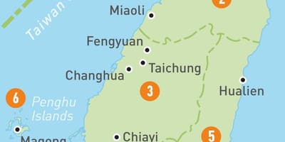 नक्शे के साथ ताइवान देश