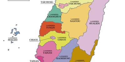 नक्शे के साथ ताइवान प्रांत