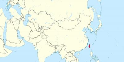 ताइवान मानचित्र एशिया में