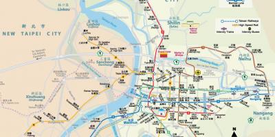 नक्शे के साथ ताइवान मेट्रो