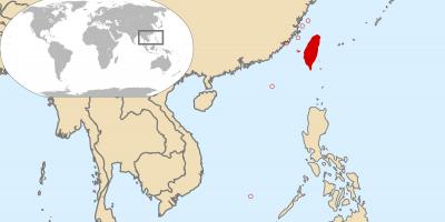 दुनिया के नक्शे दिखा ताइवान
